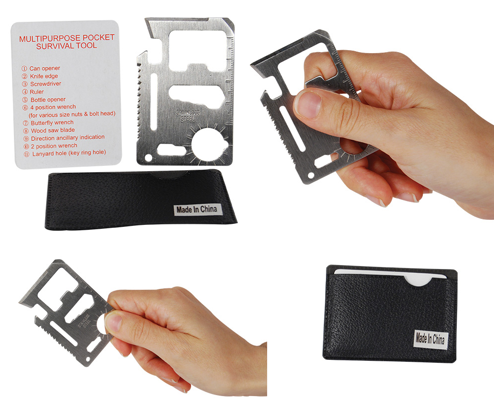 11-in-1 Survival Business Card Multi-Tool